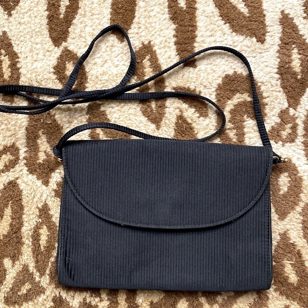 Vintage Koret Crossbody corduroy small Purse clutch bag removable strap